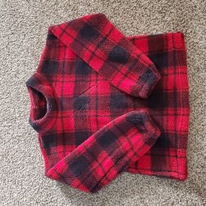 Maurices Red Plaid Sherpa